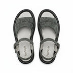 Sandale dama Gri - Inchis, R30, din piele naturala - Paul Style