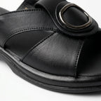 Sandale dama negru, R - 07, din piele naturala - Paul Style