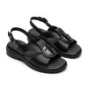 Sandale dama negru, R-07, din piele naturala