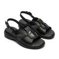 Sandale dama negru, R - 07, din piele naturala - Paul Style