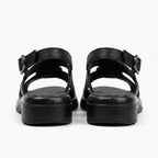 Sandale dama negru, R - 07, din piele naturala - Paul Style