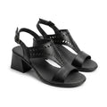 Sandale dama negru, R - 580, din piele naturala - Paul Style