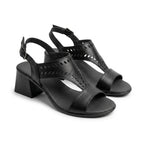 Sandale dama negru, R - 580, din piele naturala - Paul Style