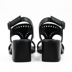 Sandale dama negru, R - 580, din piele naturala - Paul Style
