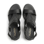 Sandale dama negru, R - 580, din piele naturala - Paul Style