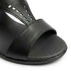 Sandale dama negru, R - 580, din piele naturala - Paul Style
