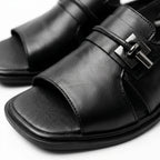 Sandale dama Negru, R - Abi, din piele naturala - Paul Style