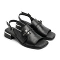 Sandale dama Negru, R - Abi, din piele naturala - Paul Style