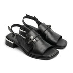 Sandale dama Negru, R - Abi, din piele naturala - Paul Style