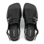 Sandale dama Negru, R - Abi, din piele naturala - Paul Style