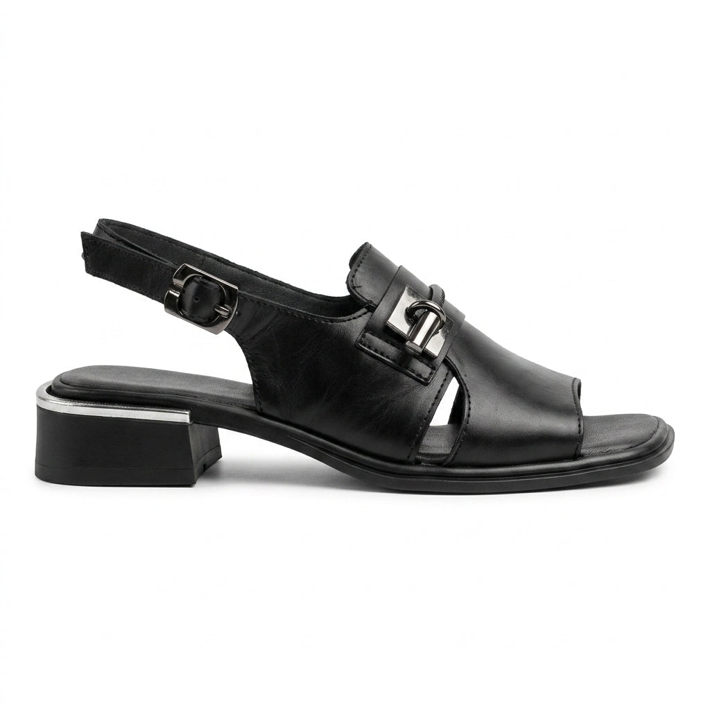 Sandale dama Negru, R - Abi, din piele naturala - Paul Style