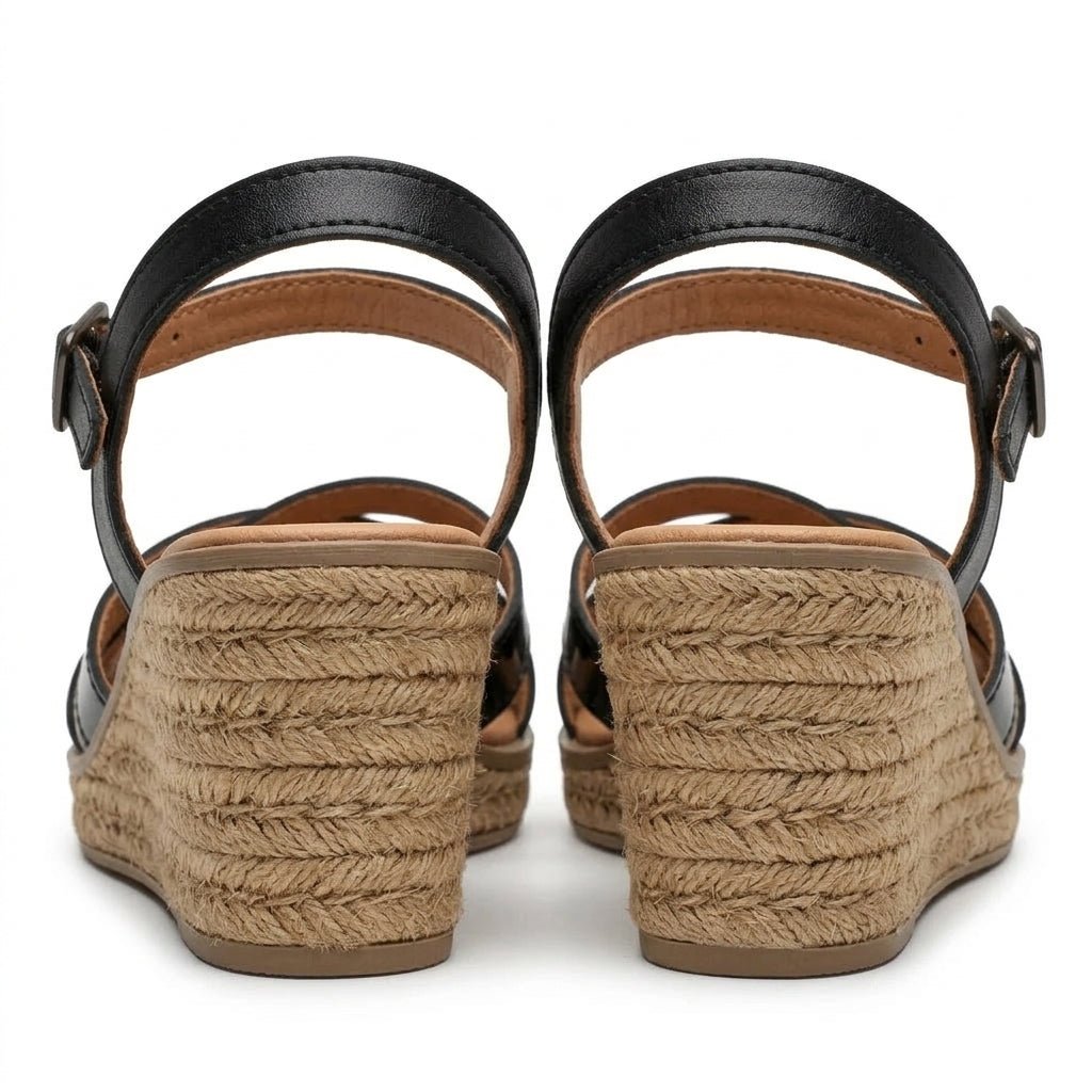 Sandale dama negru, R-Deea, din piele naturala - Paul Style