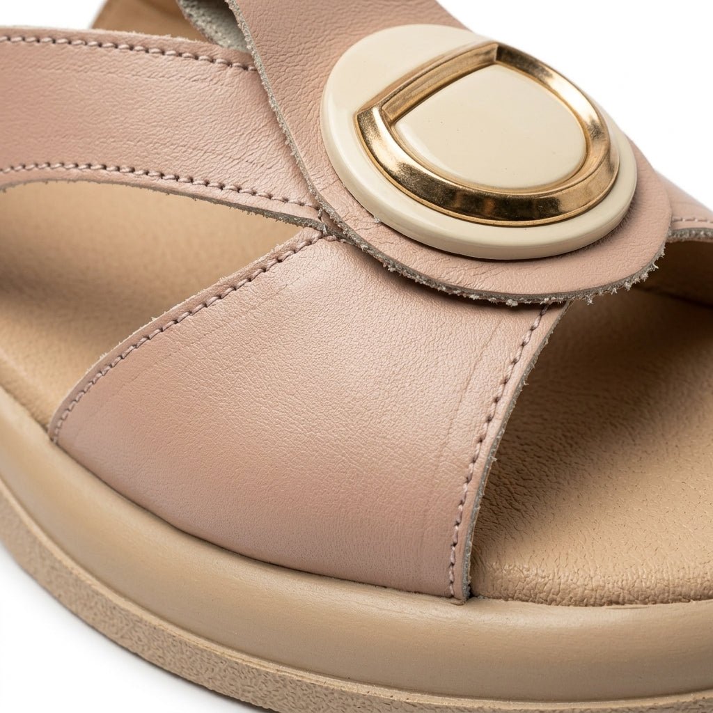 Sandale dama nud, R - 07, din piele naturala - Paul Style