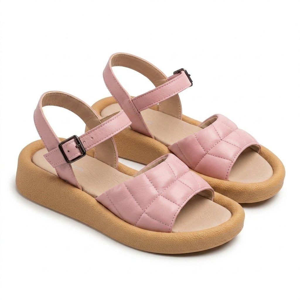 Sandale dama roz, R30, din piele naturala - Paul Style