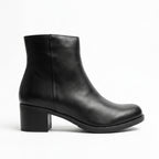 Botine dama negru, Galaxy-002, din piele naturala