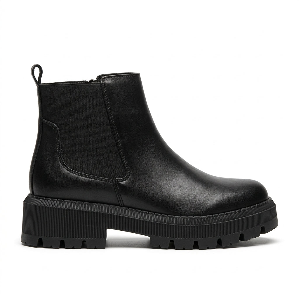 Ghete dama negru, A-935, din piele naturala