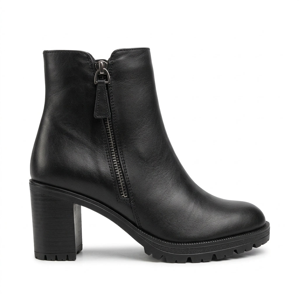Botine dama negru, Athena-32, din piele naturala