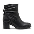 Botine dama negru, A-913, din piele naturala