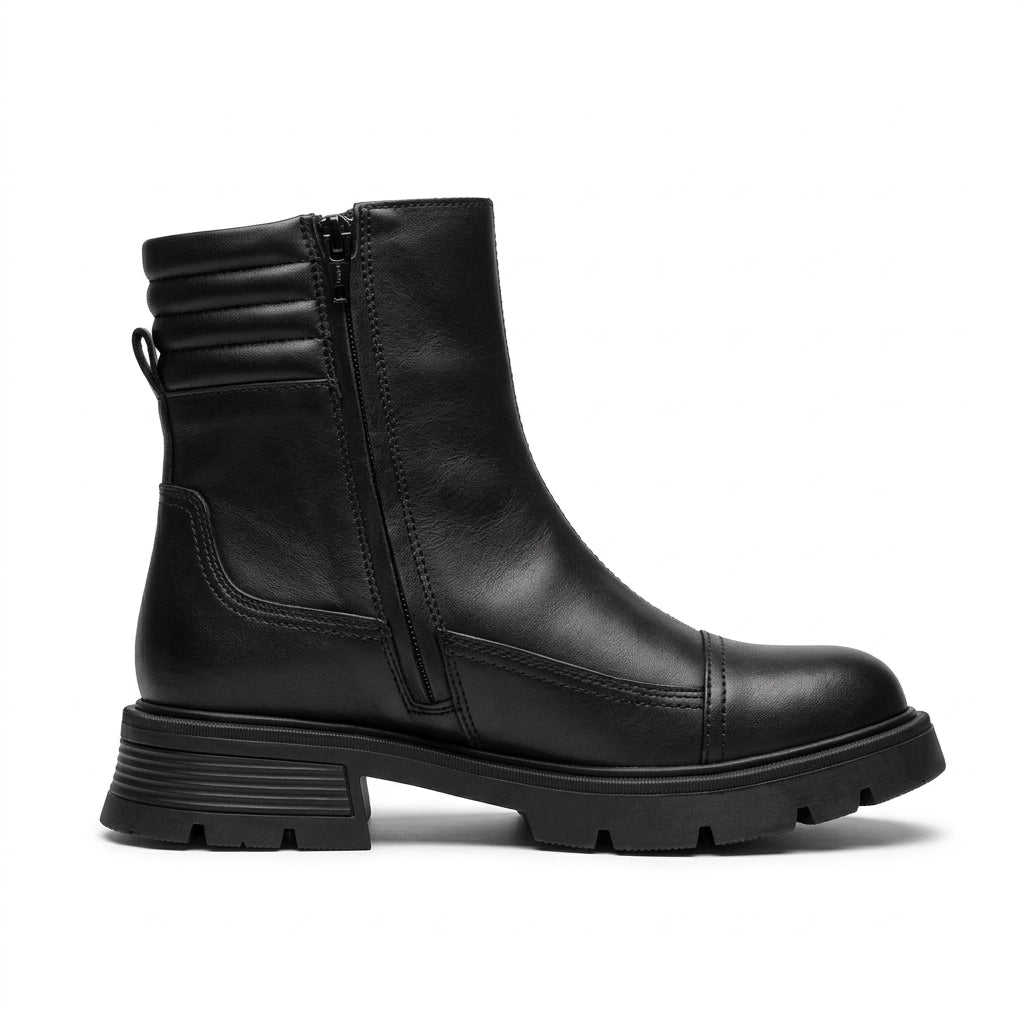 Ghete dama negru, A-922, din piele naturala