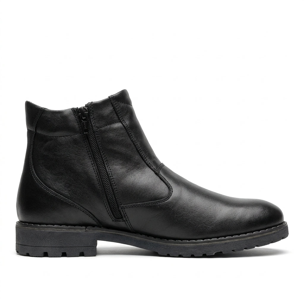 Ghete barbati din piele naturală, A-952, negru