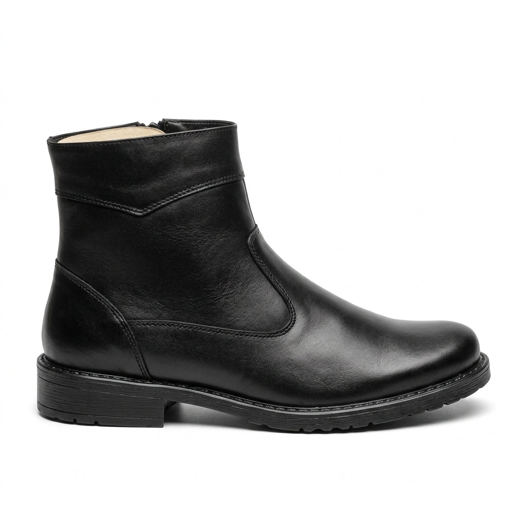 Ghete barbati din piele naturală, A-440, negru