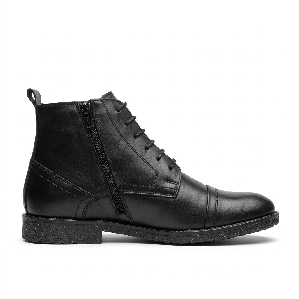 Ghete barbati din piele naturală, A-961, negru