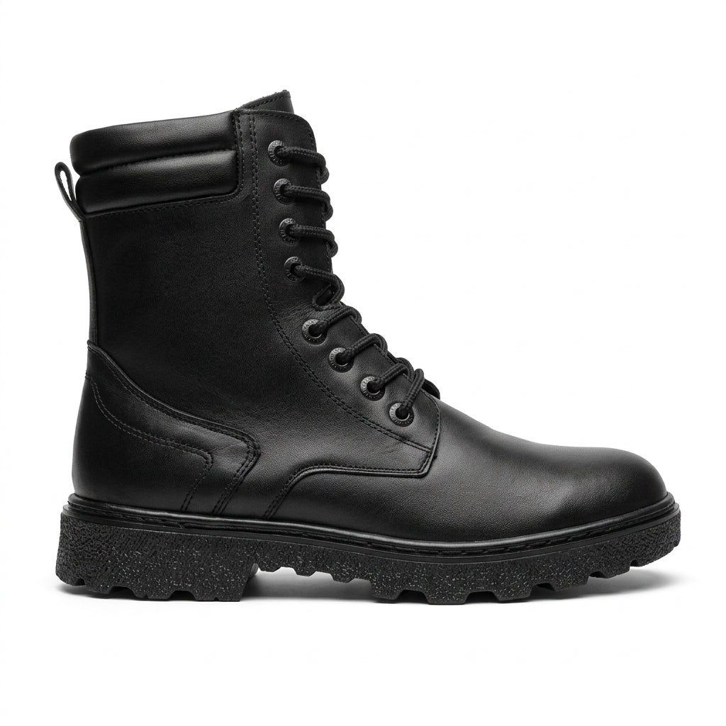 Bocanci barbati din piele naturală, A-434, negru