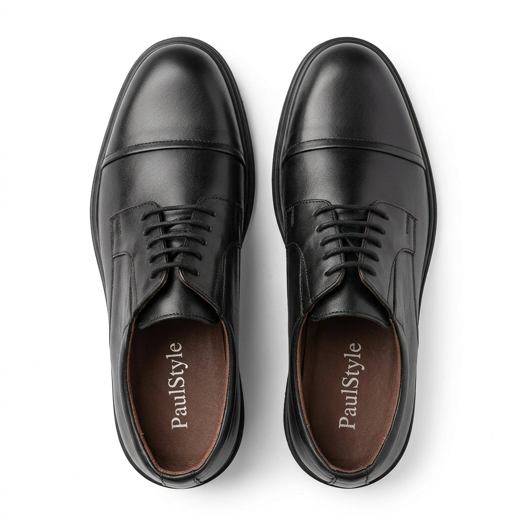 Pantofi eleganti barbati din piele naturală, A-198, Negru