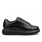 Adidasi barbati din piele naturală, M-329, negru