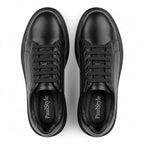 Adidasi barbati din piele naturală, M-329, negru