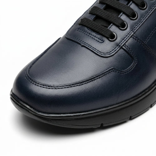 Adidasi barbati din piele naturală, A-230, bleumarin