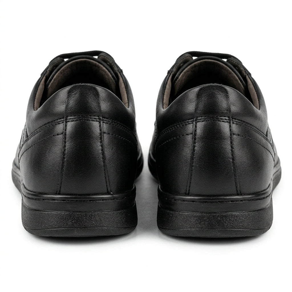 Pantofi casual barbati din piele naturală, A-501, negru