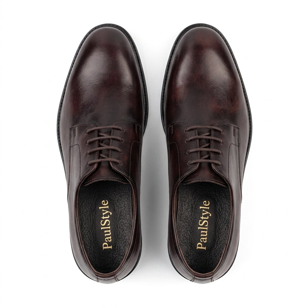 Pantofi eleganti barbati din piele naturală, A185-3, maro-milenium