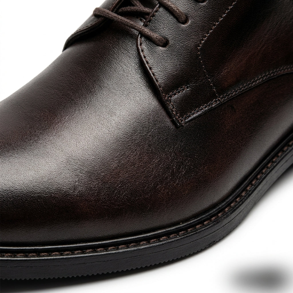 Pantofi eleganti barbati din piele naturală, A185-3, maro-milenium