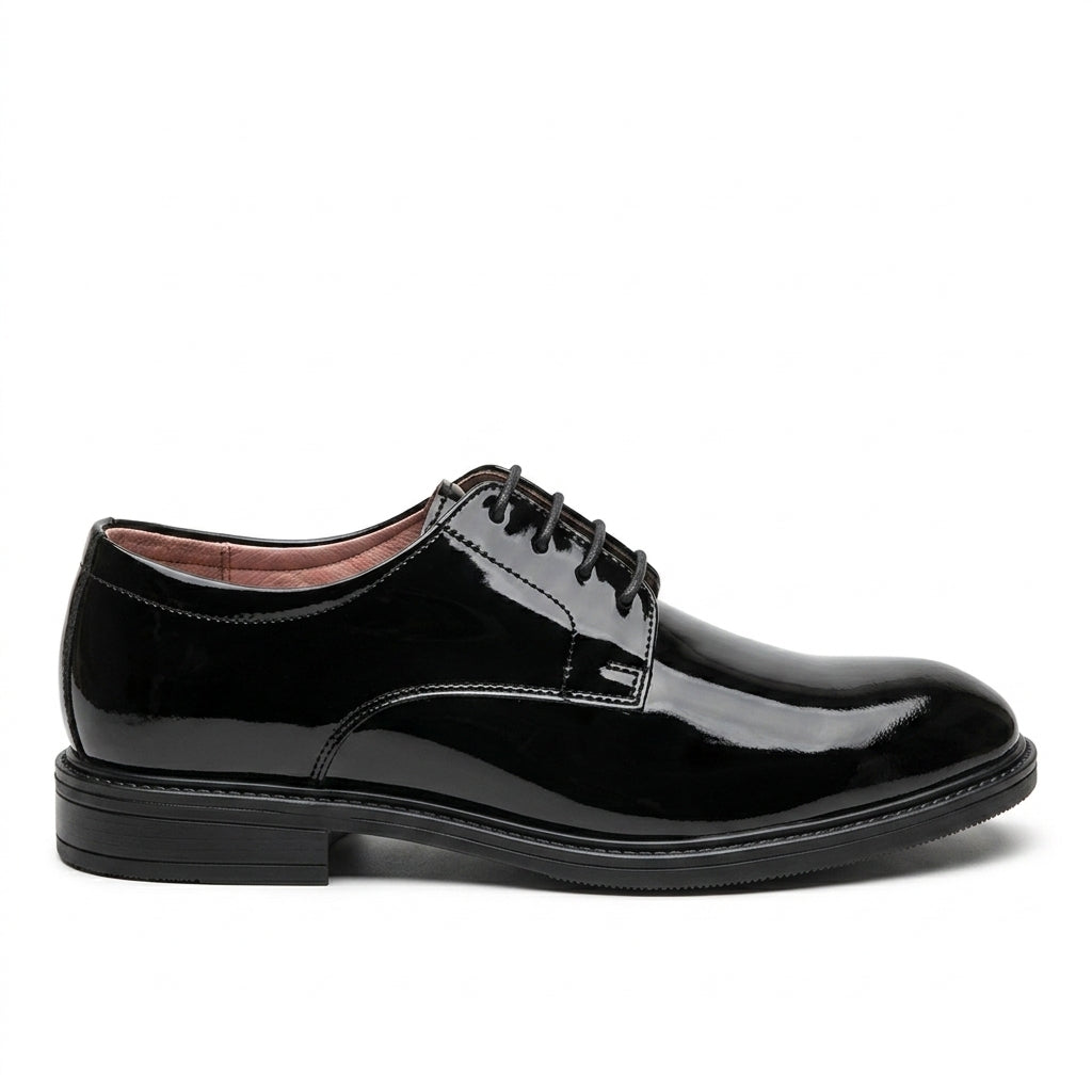 Pantofi eleganti barbati din piele naturală, A185-3, negru-lac