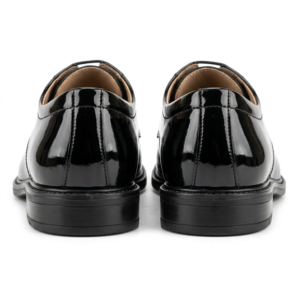 Pantofi eleganti barbati din piele naturală, A185-3, negru-lac