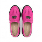 Mocasini dama magenta, R-Ruby, din piele naturala