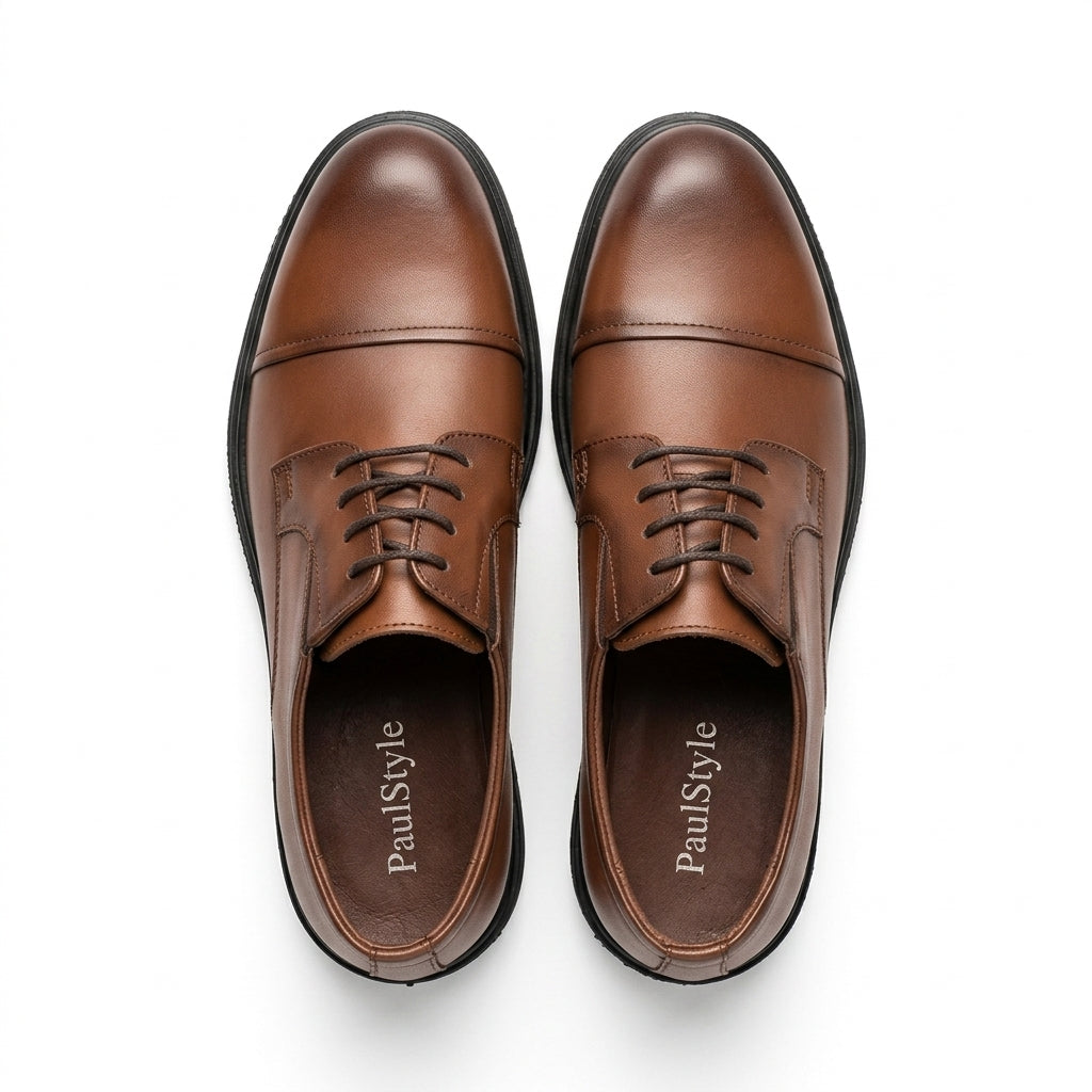 Pantofi eleganti barbati din piele naturală, A-198, maro