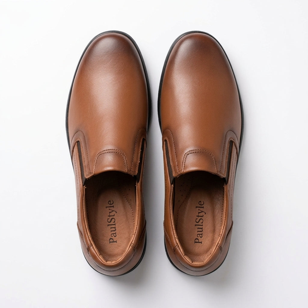 Pantofi casual barbati din piele naturală, A-502, maro