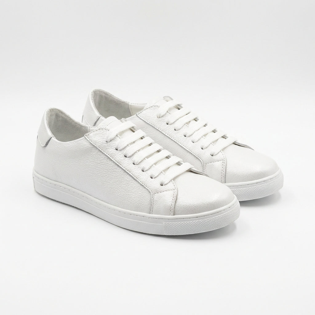 Adidasi dama albi,Vero105, din piele naturala