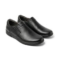 Pantofi casual barbati din piele naturală, A-502, negru