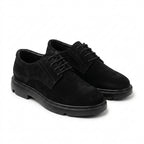 Pantofi casul dama negru-velur, A-296, din piele naturala