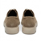 Pantofi casul dama bej-velur, A-296, din piele naturala