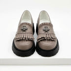 Mocasini dama taupe, 131, din piele naturala