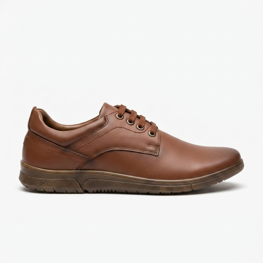 Pantofi casual barbati din piele naturală, A-501, maro