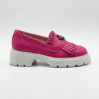 Mocasini dama magenta, 131, din piele naturala