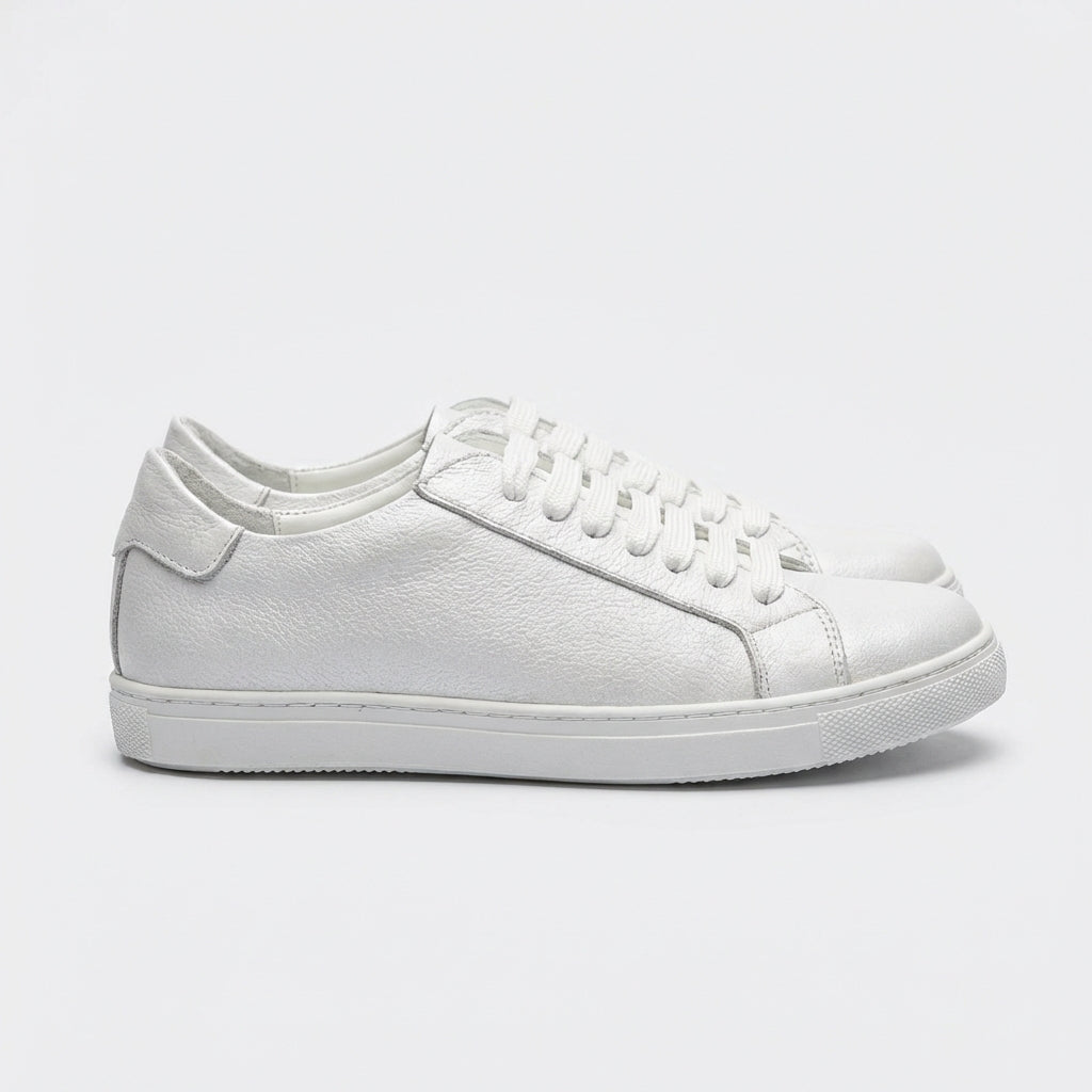 Adidasi dama albi,Vero105, din piele naturala