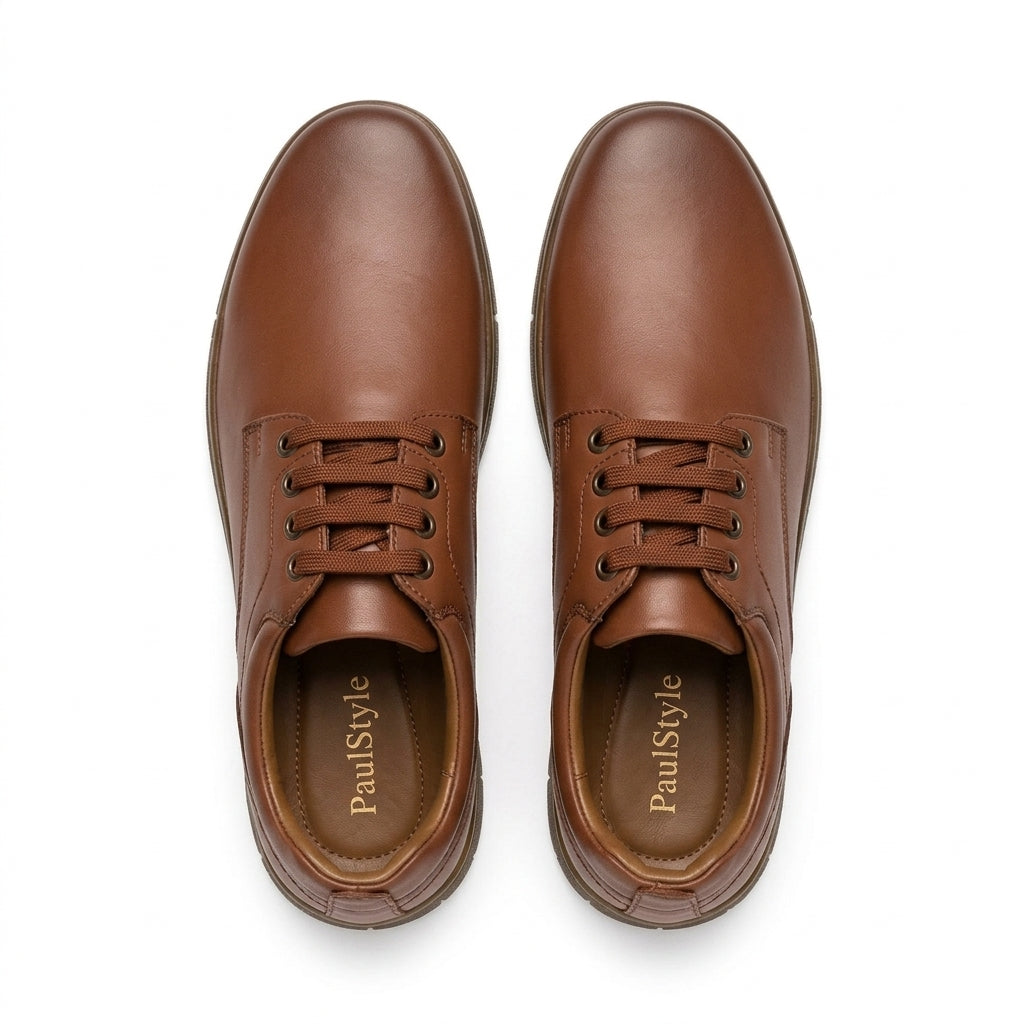 Pantofi casual barbati din piele naturală, A-501, maro