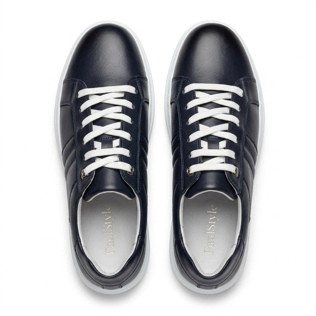 Adidasi barbati din piele naturală, M-105, blue