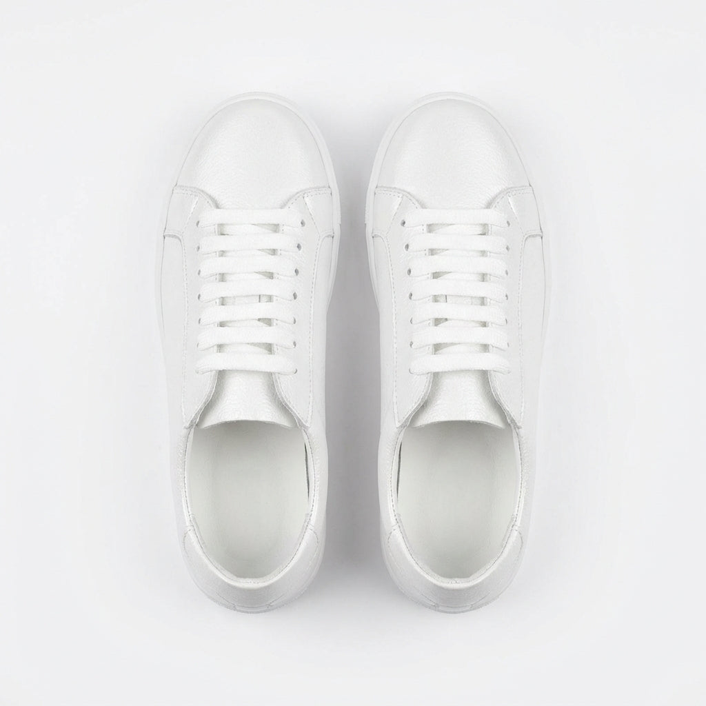 Adidasi dama albi,Vero105, din piele naturala